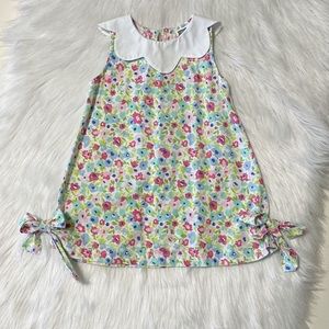 True Scalloped Collar Floral Dress